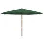 Sombrilla de jardín con poste de madera verde 400x273 cm de , Sombrillas - Ref: Foro24-363176, Precio: 148,01 €, Descuento: %