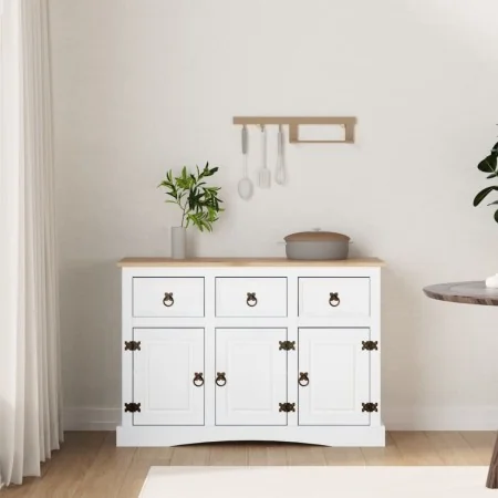 Aparador Corona Range de pino mexicano blanco 132x43x78 cm de , Aparadores - Ref: Foro24-282634, Precio: 341,50 €, Descuento: %