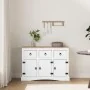 Aparador Corona Range de pino mexicano blanco 132x43x78 cm de , Aparadores - Ref: Foro24-282634, Precio: 341,50 €, Descuento: %