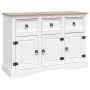 Aparador Corona Range de pino mexicano blanco 132x43x78 cm de , Aparadores - Ref: Foro24-282634, Precio: 341,50 €, Descuento: %