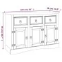 Aparador Corona Range de pino mexicano blanco 132x43x78 cm de , Aparadores - Ref: Foro24-282634, Precio: 341,50 €, Descuento: %