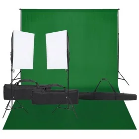 Kit de estudio fotográfico con set de luces y fondo de , Flashes e iluminaciones de estudio - Ref: Foro24-3094742, Precio: 16...