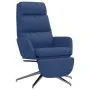 Sillón de relax con reposapiés tela azul de , Sillones - Ref: Foro24-3097528, Precio: 139,60 €, Descuento: %