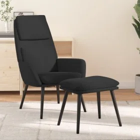 Sillón de relax con reposapiés tela negro de , Sillones - Ref: Foro24-3097774, Precio: 120,76 €, Descuento: %
