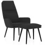 Sillón de relax con reposapiés tela negro de , Sillones - Ref: Foro24-3097774, Precio: 120,76 €, Descuento: %