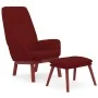 Sillón de relax con taburete tela rojo tinto by , Armchairs - Ref: Foro24-3097879, Price: 160,51 €, Discount: %