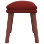 Sillón de relax con taburete tela rojo tinto by , Armchairs - Ref: Foro24-3097879, Price: 160,51 €, Discount: %