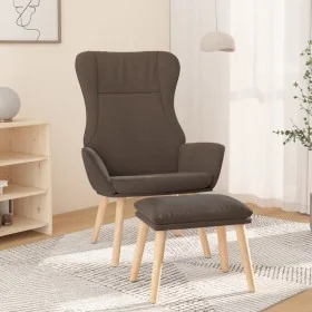 Sillón de relax con taburete de tela gris taupé de , Sillones - Ref: Foro24-3097891, Precio: 145,93 €, Descuento: %
