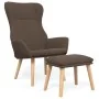 Sillón de relax con taburete de tela gris taupé de , Sillones - Ref: Foro24-3097891, Precio: 145,93 €, Descuento: %