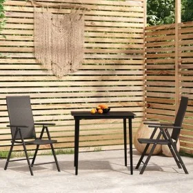 Juego de comedor de jardín 3 piezas negro de , Conjuntos de jardín - Ref: Foro24-3099107, Precio: 244,03 €, Descuento: %