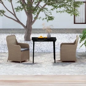 Juego de comedor de jardín 3 piezas con cojines marrón by , Garden sets - Ref: Foro24-3099547, Price: 375,12 €, Discount: %