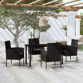 Juego de comedor para jardín 5 piezas negro by , Garden sets - Ref: Foro24-3099615, Price: 369,18 €, Discount: %