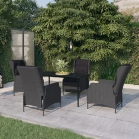 Juego de comedor de jardín 5 piezas gris oscuro de , Conjuntos de jardín - Ref: Foro24-3099657, Precio: 1,00 €, Descuento: %