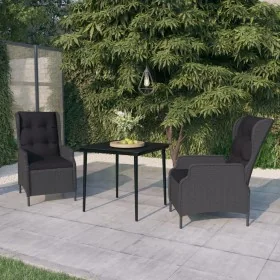 Juego de comedor de jardín 3 piezas gris oscuro by , Garden sets - Ref: Foro24-3099655, Price: 610,15 €, Discount: %