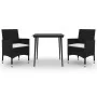 Set comedor de jardín 3 pzas y cojines ratán sintético y vidrio de , Conjuntos de jardín - Ref: Foro24-3099727, Precio: 220,0...