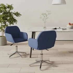 Sillas de comedor giratorias 2 unidades tela azul von , Essstühle - Ref: Foro24-3103042, Preis: 154,99 €, Rabatt: %