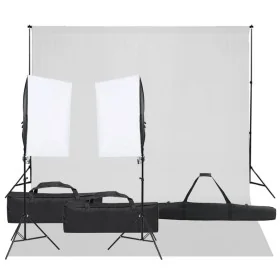 Kit de estudio fotográfico con set de luces y fondo de , Flashes e iluminaciones de estudio - Ref: Foro24-3094740, Precio: 16...