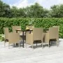 Juego de comedor de jardín 7 piezas con cojines beige y negro de , Conjuntos de jardín - Ref: Foro24-3156609, Precio: 531,53 ...