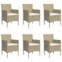 Juego de comedor de jardín 7 piezas con cojines beige y negro de , Conjuntos de jardín - Ref: Foro24-3156609, Precio: 531,53 ...