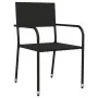 Juego de comedor de jardín 7 pzas ratán sintético y acero negro de , Conjuntos de jardín - Ref: Foro24-3203277, Precio: 316,4...