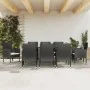 Juego de comedor de jardín 9 pzas ratán sintético y acero negro de , Conjuntos de jardín - Ref: Foro24-3203311, Precio: 526,7...