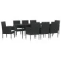Juego de comedor de jardín 9 pzas ratán sintético y acero negro de , Conjuntos de jardín - Ref: Foro24-3203311, Precio: 526,7...