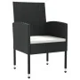 Juego de comedor de jardín 9 pzas ratán sintético y acero negro de , Conjuntos de jardín - Ref: Foro24-3203311, Precio: 526,7...