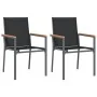 Juego de comedor para jardín 3 piezas acero y textilene negro de , Conjuntos de jardín - Ref: Foro24-3187041, Precio: 201,54 ...