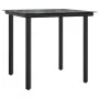Juego de comedor para jardín 3 piezas acero y textilene negro de , Conjuntos de jardín - Ref: Foro24-3187041, Precio: 201,54 ...