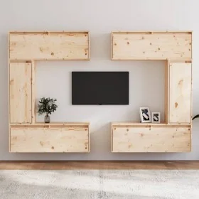 Muebles para TV 6 piezas madera maciza de pino de , Muebles TV - Ref: Foro24-3100199, Precio: 355,52 €, Descuento: %