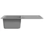 Fregadero reversible gris de granito de una cubeta con escurridor by , Sinks - Ref: Foro24-141670, Price: 226,44 €, Discount: %