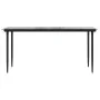 Mesa comedor jardín acero y vidrio templado negro 160x80x74 cm de , Mesas de jardín - Ref: Foro24-319279, Precio: 165,44 €, D...