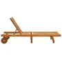 Tumbona de jardín con cojín madera maciza de acacia by , Loungers - Ref: Foro24-3061353, Price: 208,56 €, Discount: %