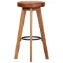 Taburetes de cocina 2 uds cuero auténtico madera maciza acacia de , Taburetes de cocina - Ref: Foro24-348164, Precio: 175,11 ...