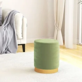 Hocker de almacenaje redondo verde mostaza terciopelo de , Taburetes y sillas plegables - Ref: Foro24-340292, Precio: 49,53 €...