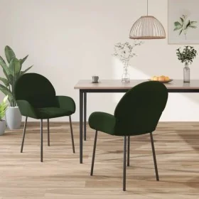 Sillas de comedor 2 unidades terciopelo verde oscuro by , dining chairs - Ref: Foro24-344765, Price: 107,81 €, Discount: %