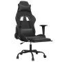 Silla gaming de masaje y reposapiés cuero sintético negro by , Gaming chairs - Ref: Foro24-345419, Price: 127,10 €, Discount: %