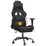 Silla gaming de masaje y reposapiés cuero sintético negro by , Gaming chairs - Ref: Foro24-345419, Price: 127,10 €, Discount: %