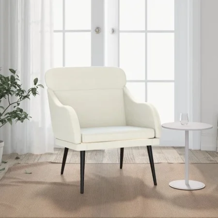 Sillón de terciopelo color crema 63x76x80 cm de , Sillones - Ref: Foro24-351443, Precio: 89,78 €, Descuento: %