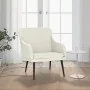 Sillón de terciopelo color crema 63x76x80 cm de , Sillones - Ref: Foro24-351443, Precio: 89,78 €, Descuento: %