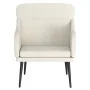 Sillón de terciopelo color crema 63x76x80 cm de , Sillones - Ref: Foro24-351443, Precio: 89,78 €, Descuento: %