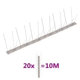 Set de 20 hileras pinchos contra pájaros y palomas 4 filas 10 m de , Repelentes para animales - Ref: Foro24-149131, Precio: 4...
