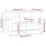 Sofá de 2 plazas con cojines tela gris oscuro 120 cm de , Sofás - Ref: Foro24-3200814, Precio: 215,04 €, Descuento: %