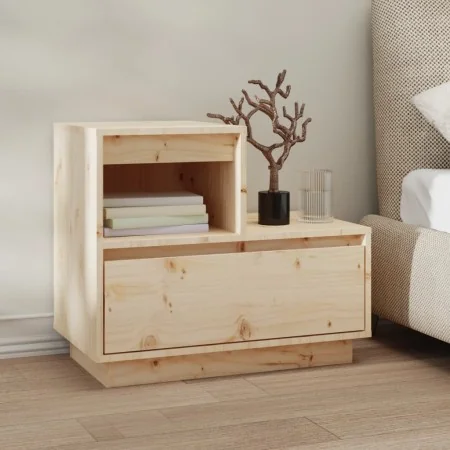 Mesita de noche madera maciza de pino 60x34x51 cm de , Mesitas de noche - Ref: Foro24-814374, Precio: 71,23 €, Descuento: %
