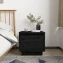 Mesita de noche madera maciza de pino negro 35x34x32 cm de , Mesitas de noche - Ref: Foro24-813403, Precio: 41,71 €, Descuent...