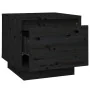 Mesita de noche madera maciza de pino negro 35x34x32 cm de , Mesitas de noche - Ref: Foro24-813403, Precio: 41,71 €, Descuent...