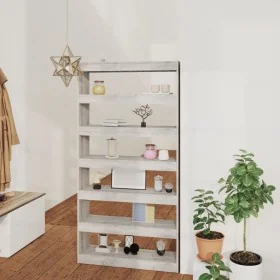 Estantería madera contrachapada gris Sonoma 100x30x198 cm de , Librerías y estanterías - Ref: Foro24-813642, Precio: 121,23 €...