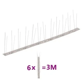 Set de 6 hileras pinchos contra pájaros y palomas 2 filas 3 m de , Repelentes para animales - Ref: Foro24-170234, Precio: 19,...