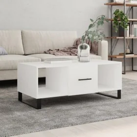 Mesa de centro madera contrachapada blanco 102x50x40 cm by , Coffee table - Ref: Foro24-829324, Price: 55,21 €, Discount: %