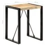 Mesa de comedor madera maciza de mango rugosa 60x60x75 cm de , Mesas de cocina y de comedor - Ref: Foro24-321592, Precio: 171...